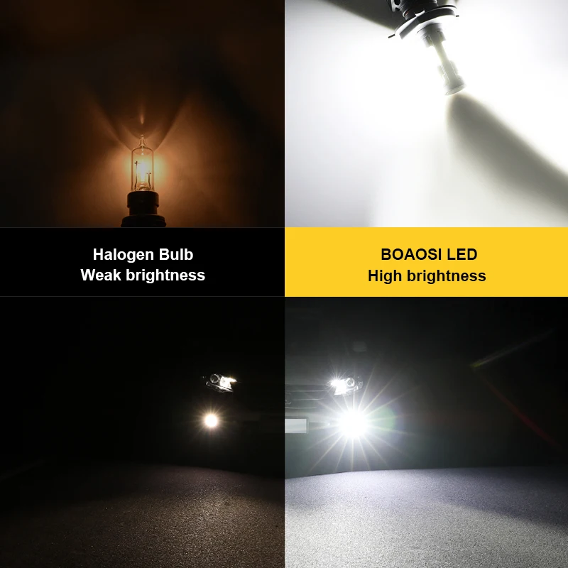 2x 2000LM H8 H11 светодиодный Canbus H7 9006 HB4 противотуманных фар для Volkswagen BMW Benz Audi A3 8P A4 B8 B6 A6