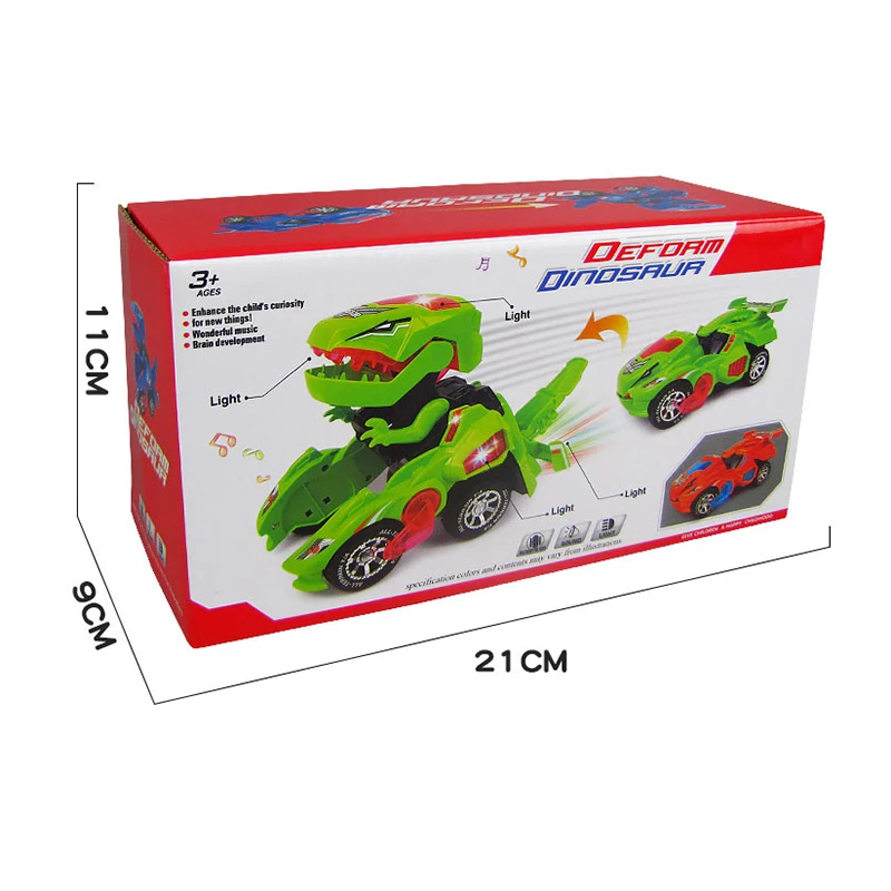 

Transforming Dinosaur Car Toys With Light Sound Electric Toy Transformation Dinosaur Robot Vehicle Toy Xmas Kid Birthday Gift