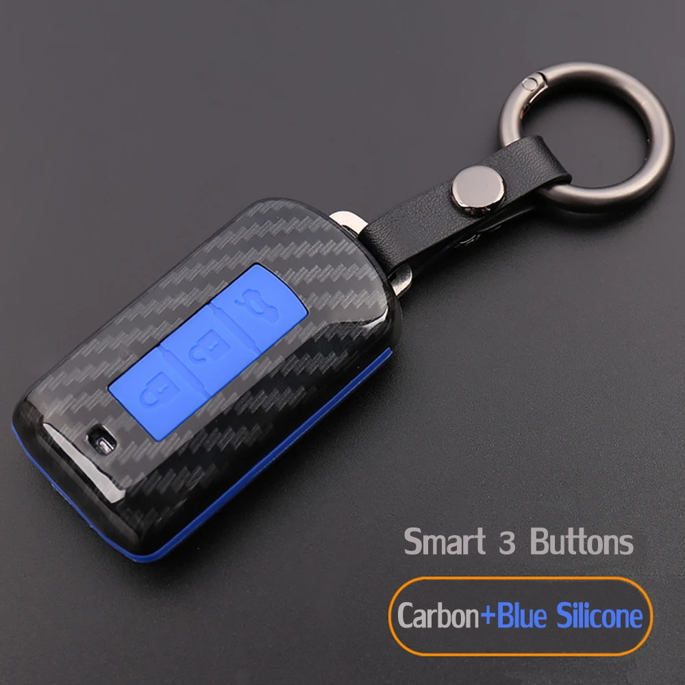 Чехол из углеродного волокна ABS для автомобильного стайлинга чехол ключа Mitsubishi