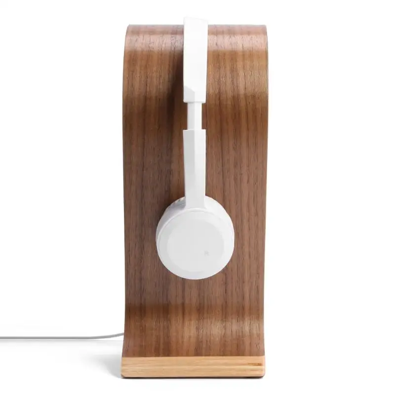 Деревянная подставка для наушников легкость портативность не занимает места