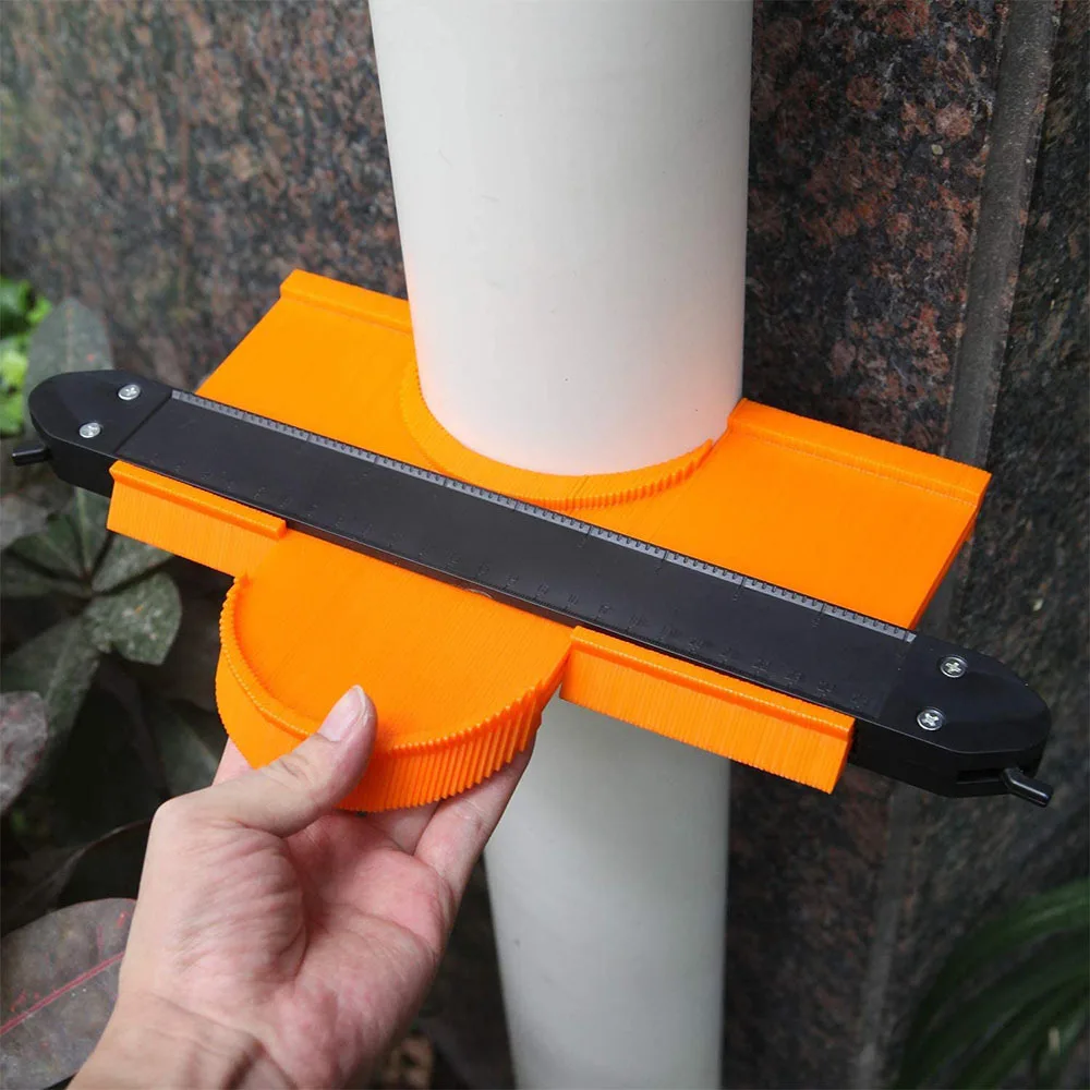 Contorno do Medidor de Carpinteiro Modelo de Construção Duplicador Contorno Calibrador Telha Ferramenta Forma Modelo Medidor Pressão 5 – 10 Polegada