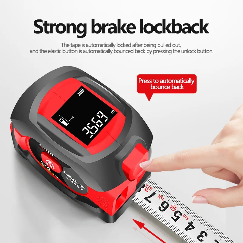 QHTITEC LM40T Laser Measuring Tape Measure 40M Infrared Distance Meter Electronic Ruler Rangefinder LCD Display | Инструменты