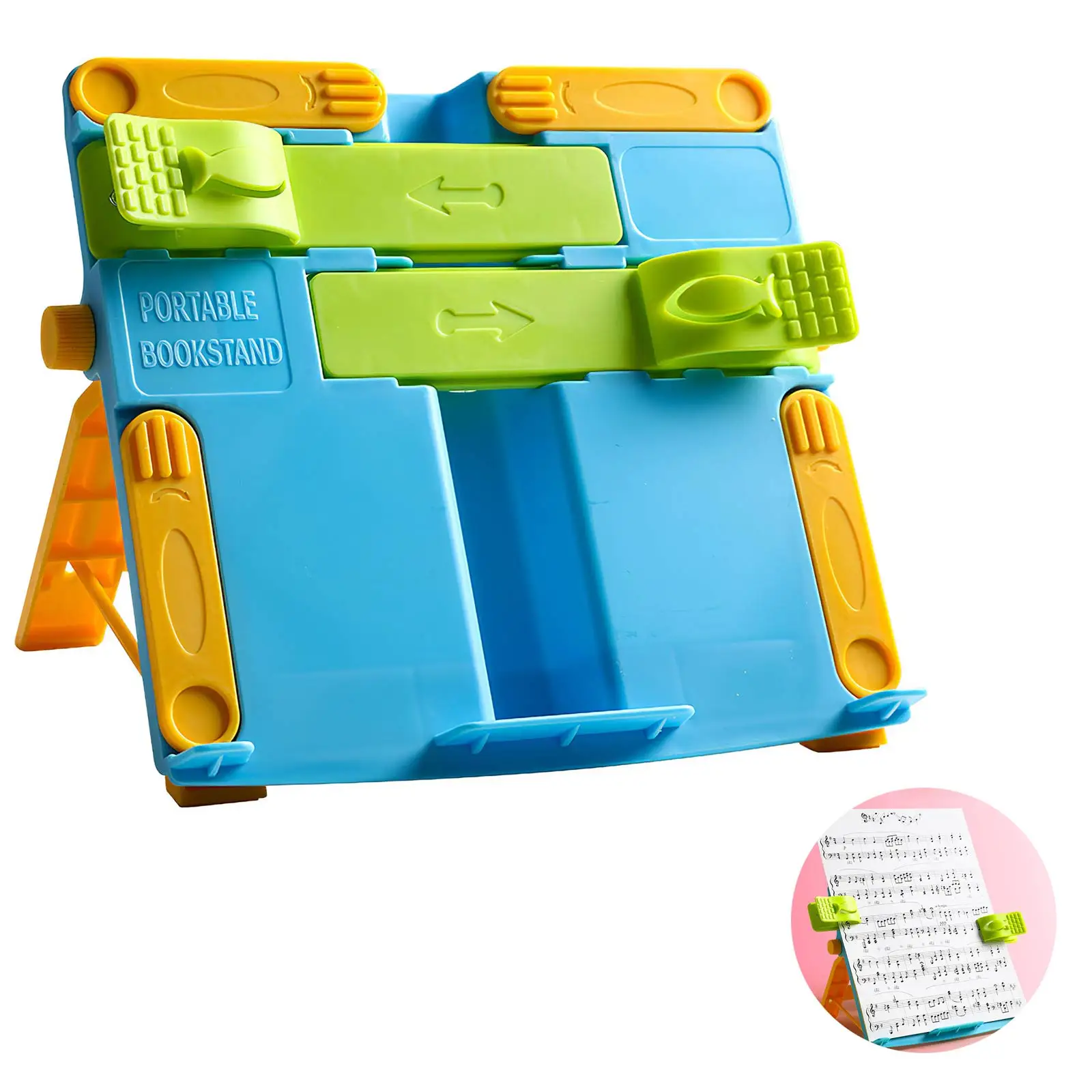 

Подставка для книг, портативный складной держатель для книг, подставка для чтения для студентов и детей, кронштейн для письма, офисные аксес...