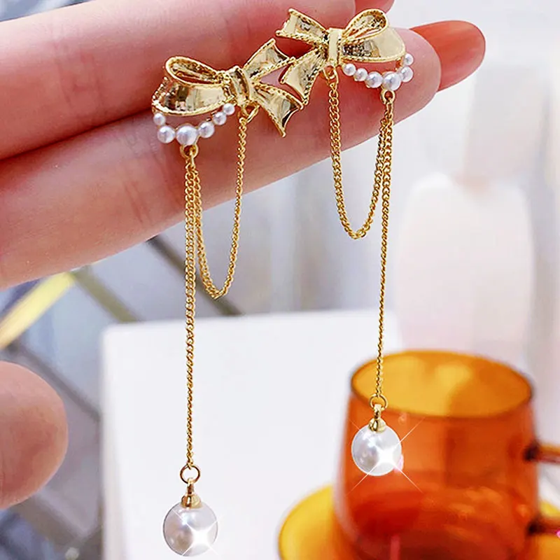 

YDL Gold Color Retro Tassel Ear Stud for Women Romantic Exquisite Luxury Accessories Temperament Charm Brilliant Jewelry