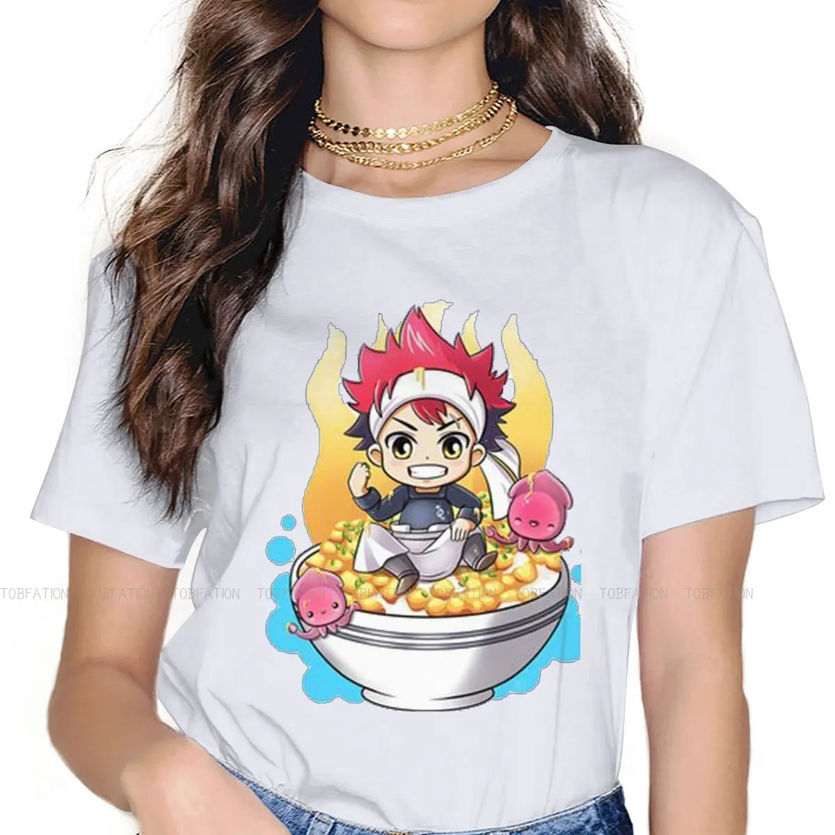 

Food 1 Special TShirt for Girl Shokugeki no Soma Japanese Anime Yukihira Sōma Top Quality Hip Hop Gift Idea T Shirt Stuff