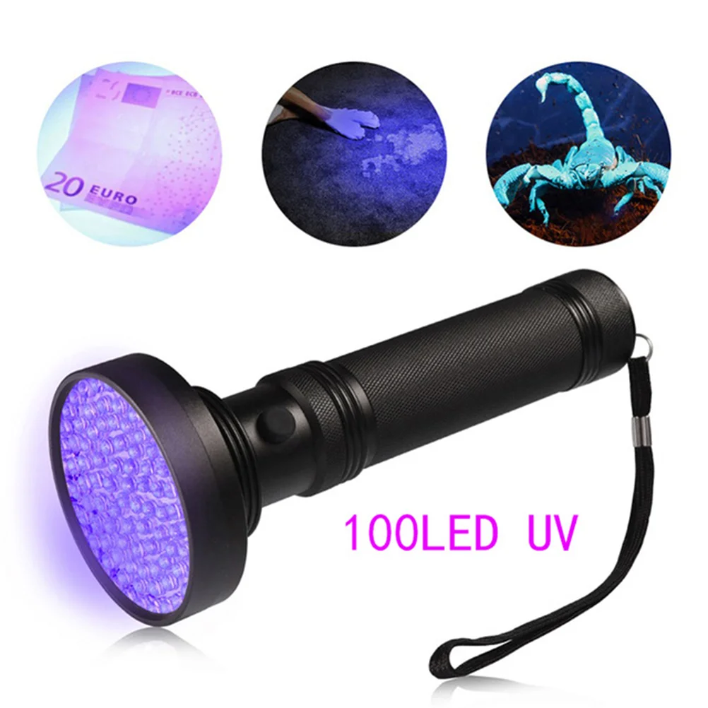 

Светодиодный фонарик UV395nm, фонарик с черсветильник светом, Ультрафиолетовый светодиодный светильник онарь, детектор мочи и пятен домашних ...