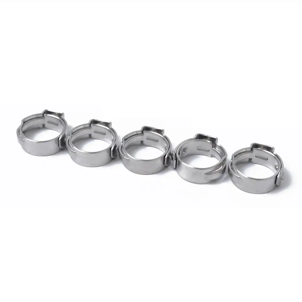 10Pcs 7.8mm-9.5mm O-Clips Single Ear Stainless Steel Hydraulic Hose Clamps | Автомобили и мотоциклы