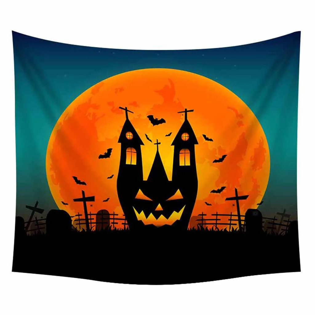 Halloween Pumpkins Tapestry Wall Hanging Sandy Beach Throw Rug Blanket Camping Travel Mattress Bohemian Sleeping Pad | Дом и сад
