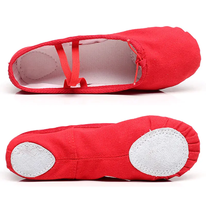 Балетные туфли для девочек детские красные розовые женские гимнастики обувь