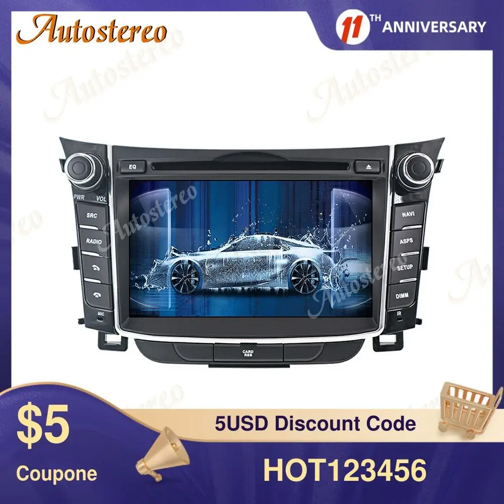 Android 10 0 4G + 64GB Автомобильный GPS навигатор для Hyundai I30 Elantra GT 2012 Авто Стерео головное