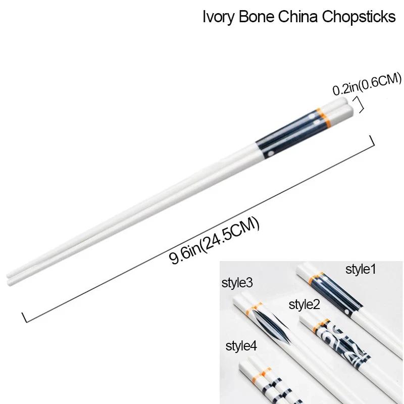 Китайские палочки для еды BOZZH из костяного фарфора устойчивые к плесени