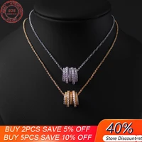 s925 sterling silver multi ring multi circle small waist necklace adjustable sweater chain temperament luxury monaco jewelry
