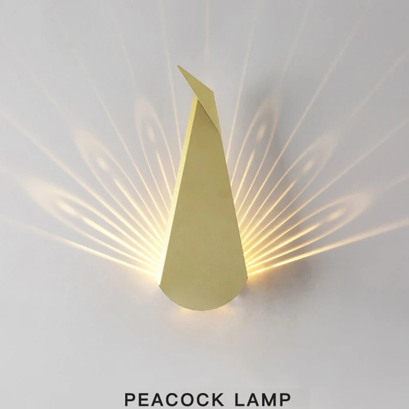 Креативная настенная лампа в стиле пост модерн из кованого железа для спальни