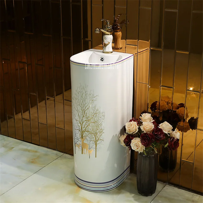 Умывальник для ванной комнаты встроенная керамическая фотоколонка вертикальная