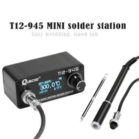 stm32 t12 945 mini soldering station electronic iron 1 3inch digital station solder iron tip welding tool without power