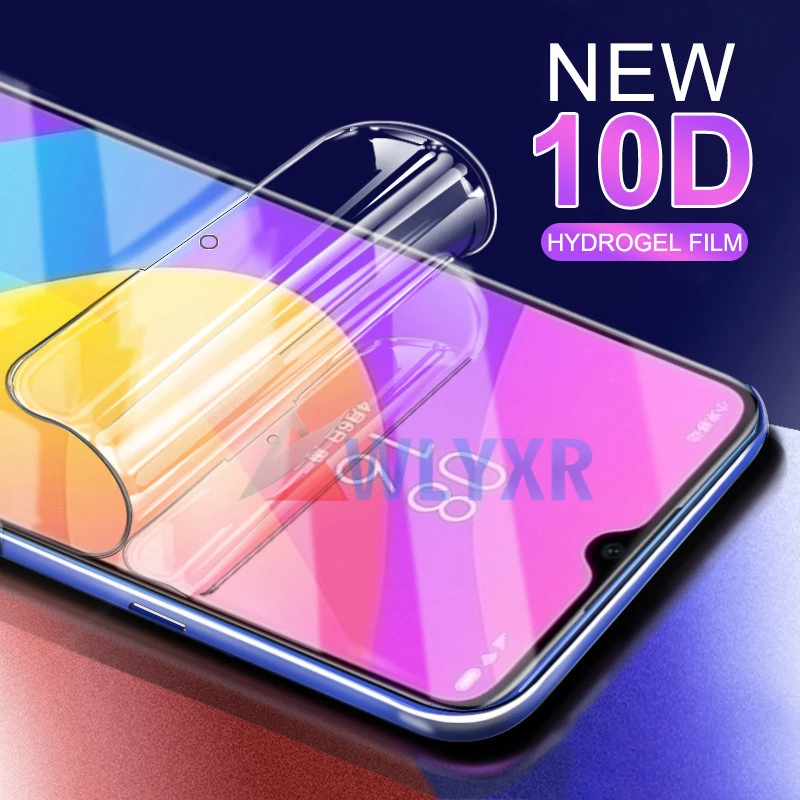 Изогнутая Защитная Гидрогелевая пленка 10D для Xiaomi Redmi K20 Pro Note 7 5 6 7A GO For Mi 9 9SE 9T PocoPhone