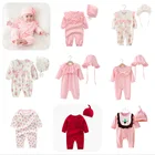 Комбинезон для новорожденных девочек, хлопковый кружевной комбинезон, тонкая вязаная одежда, спальный мешок, Всесезонная Одежда для новорожденных