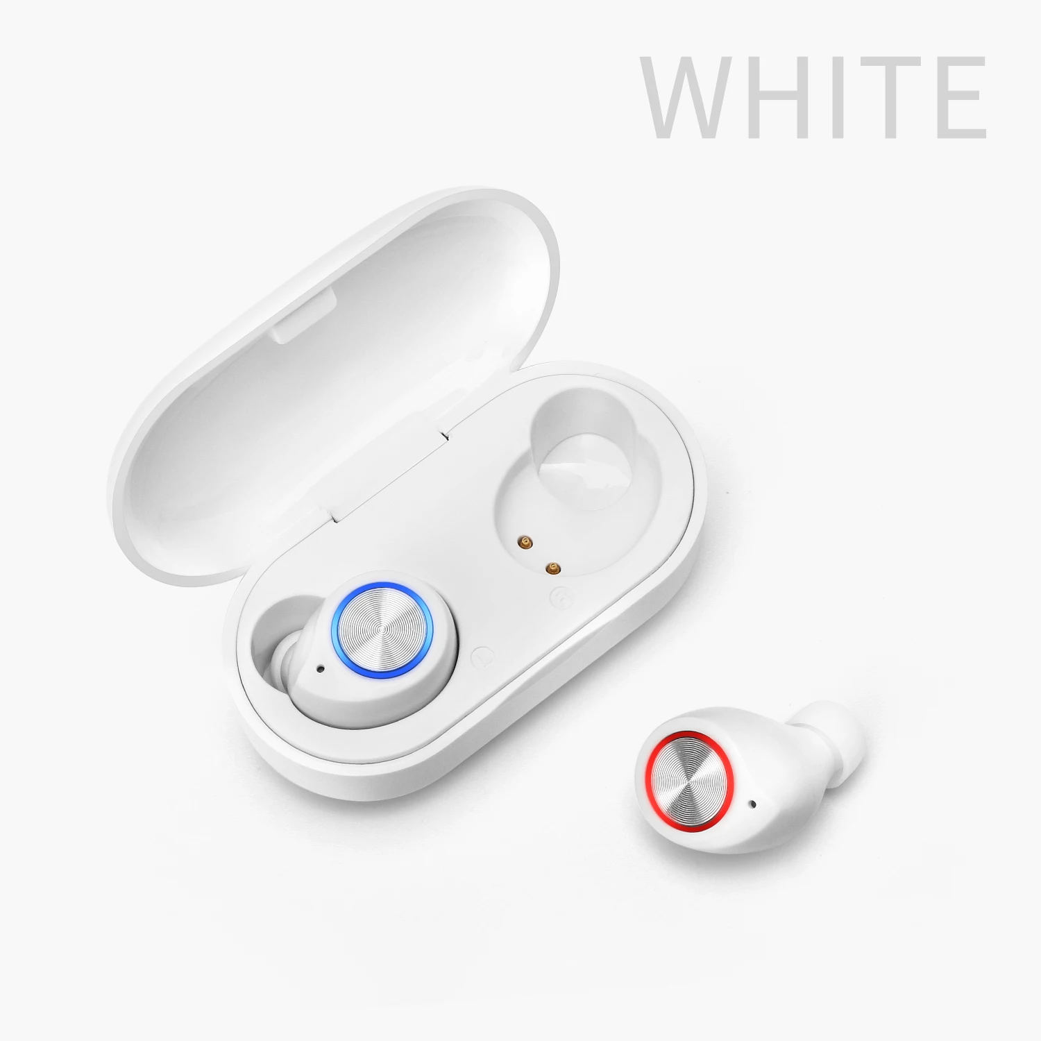 White Wireless Headphones Bluetooth Earphone 5.0 Touch Bluetooth Headset TW60 TWS iPX5 Bluetooth Sports Earphones With mic - Цвет: White
