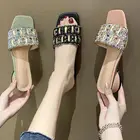 Новинка лета 2021, модная верхняя одежда, универсальные Яркие Кожаные сандалии на толстой подошве, Модные женские сандалии