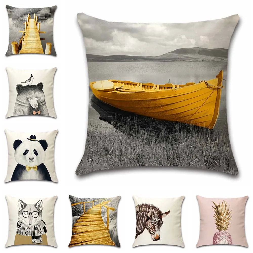 Наволочка для подушки из полиэстера и шелка с изображением зебры | Дом сад