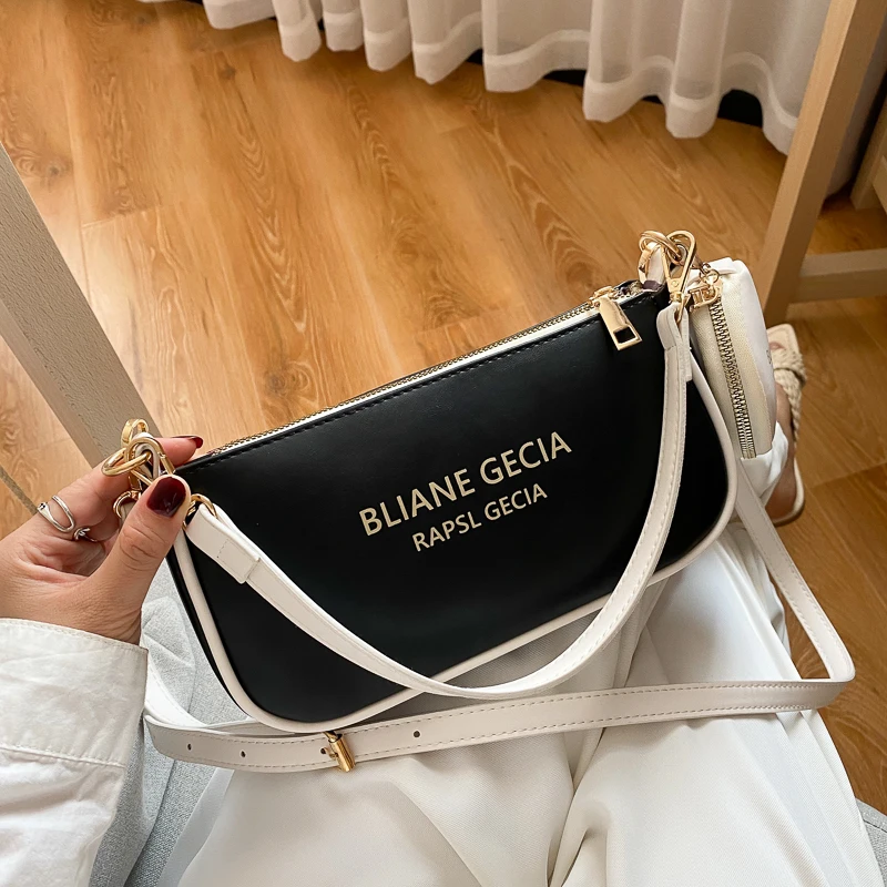 Сумка мессенджер женская из экокожи модный портативный саквояж на плечо в стиле