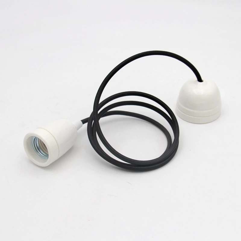 E27 Керамика лампа держатель подвесной светильник шнур набор настенное крепление