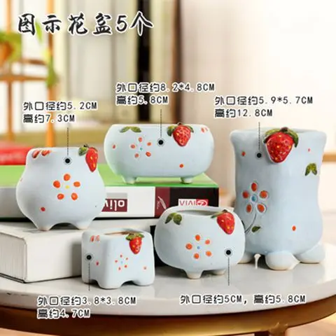 

SMALL FRESH FLESHY FLOWERPOT FULL OF STARS CARTOON CERAMICS SMALL FRESH CANDY COLOR SMALL AND MEDIUM-SIZED FLOWERPOT