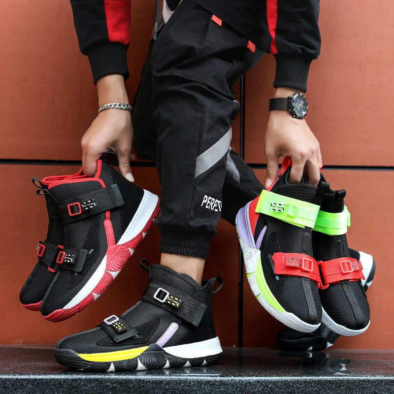 Дизайнерские мужские кроссовки с высоким берцем Баскетбольная обувь Мужская