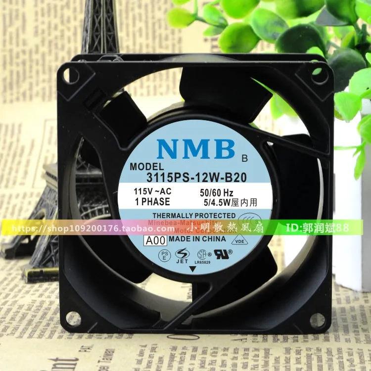 

NEW 3115PS-12W-B20 115V 5/4.5W 8CM 8038 Motor protection cooling