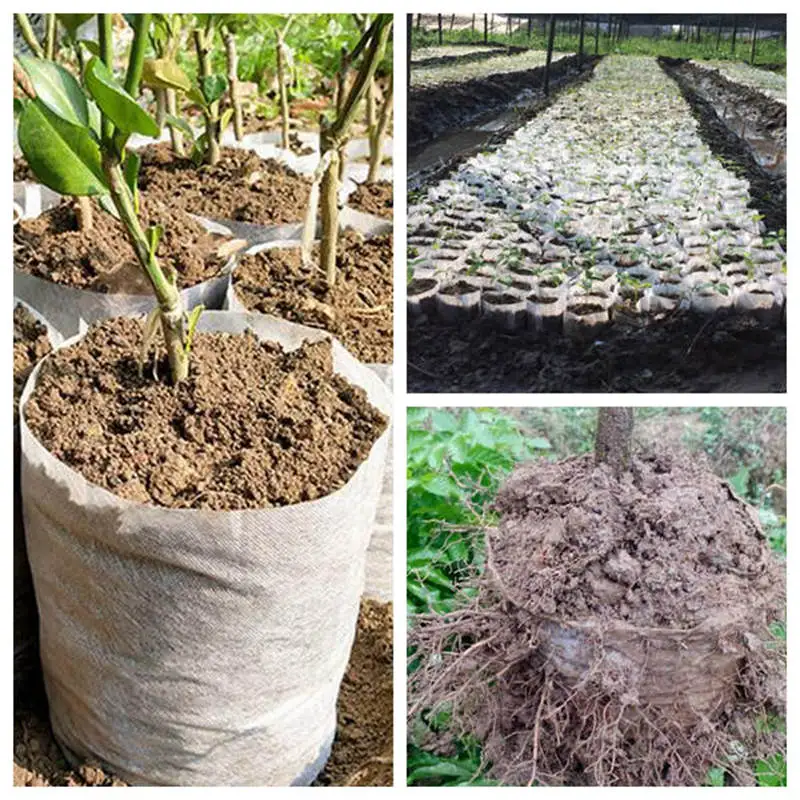 Нетканые мешки для питомника 100 шт. высококачественные экологически чистые