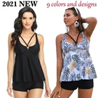 Купальник женский из двух предметов, одежда для плавания, пляжная одежда, большие размеры, 20201