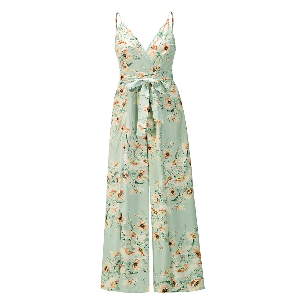 

women's wear 2021 spring and summer new Floral Casual Jumpsuit women jumpsuits