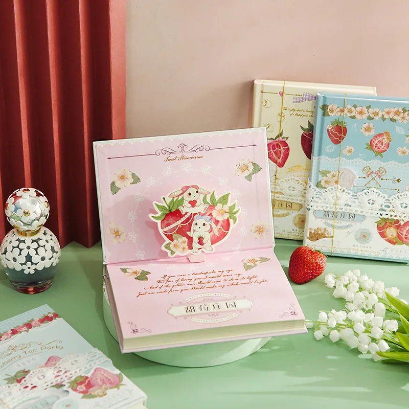 

Strawberry Hardcover Diary Planner Journal Agenda Note Book 196P
