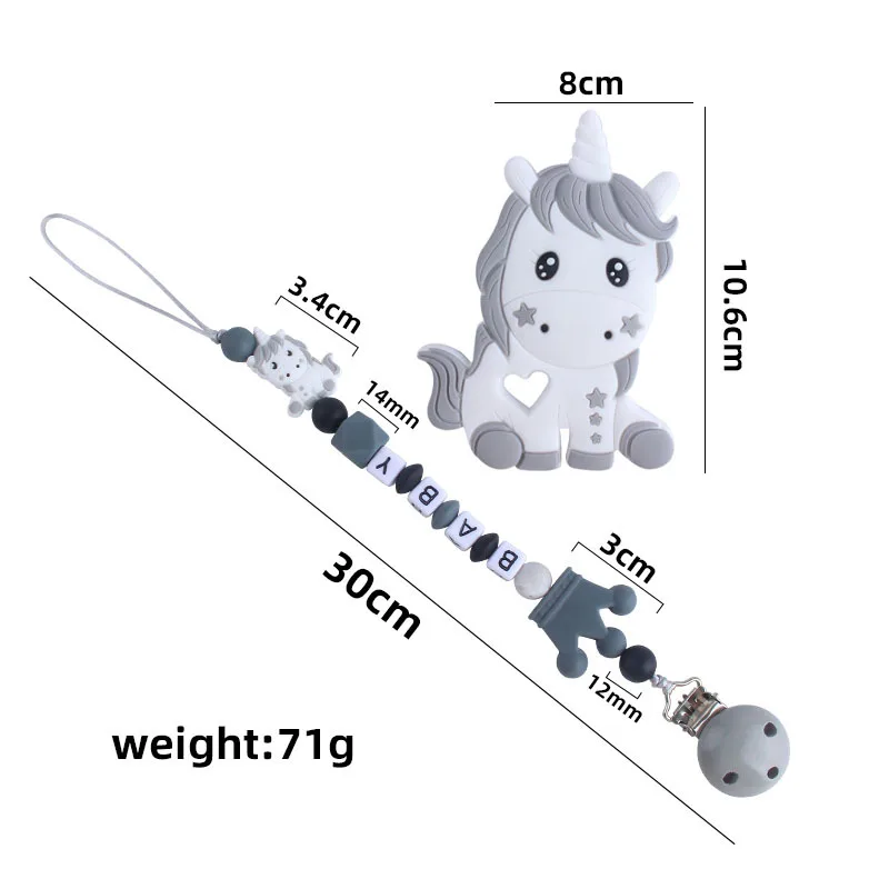 

Baby teether pacifier clip BPA-free food grade silicone teether baby molar toy personalized pacifier chain dummy nipple holder