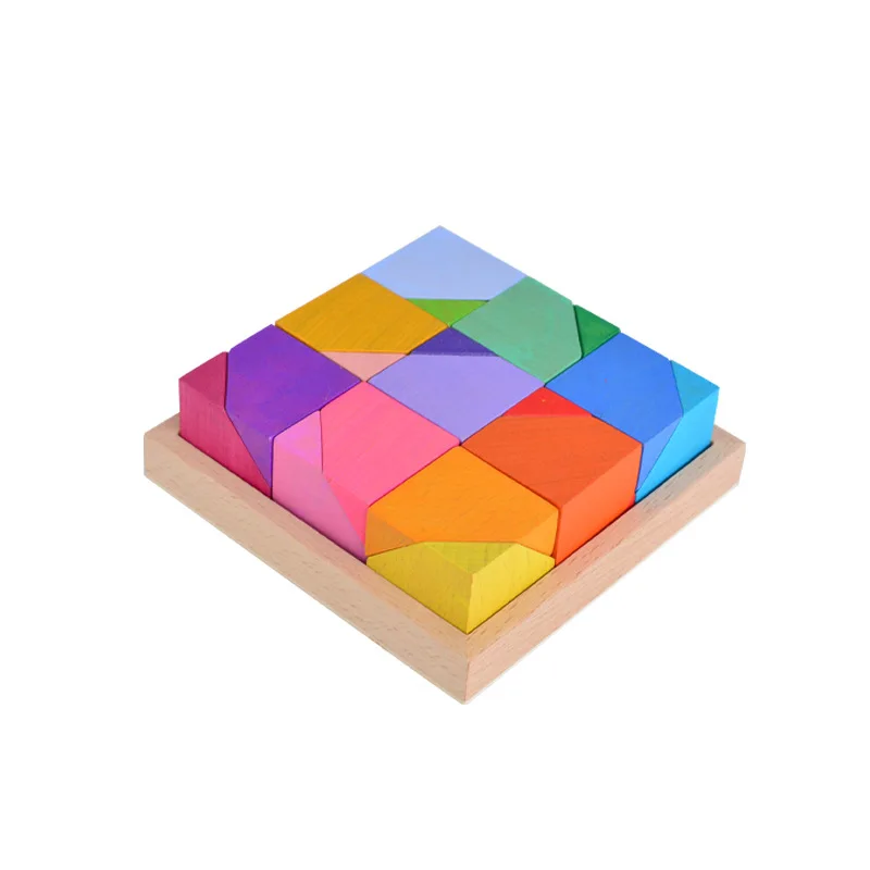 Детская игрушка Радужный штабелер образовательная деревянная головоломка форма