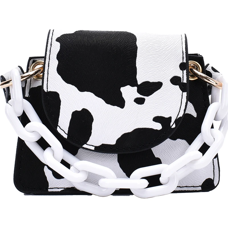 

NEW Luxury Casual Crossbody Bag For Women New Designer Fashion Leather Cow Pattern Print Bag Female Shoulder Bag 2020