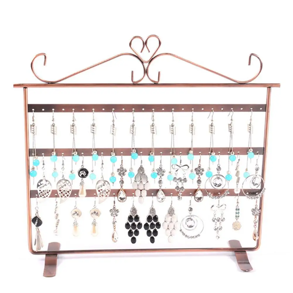 28x32cm 72 Holes Metal Earrings Holder Necklace Display Stand Jewelry Rack | Украшения и аксессуары