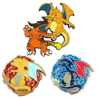 dragon and dinosaur enamel pin anime badges on backpack cute things accessories jewelry manga new year gift brooches lapel pins