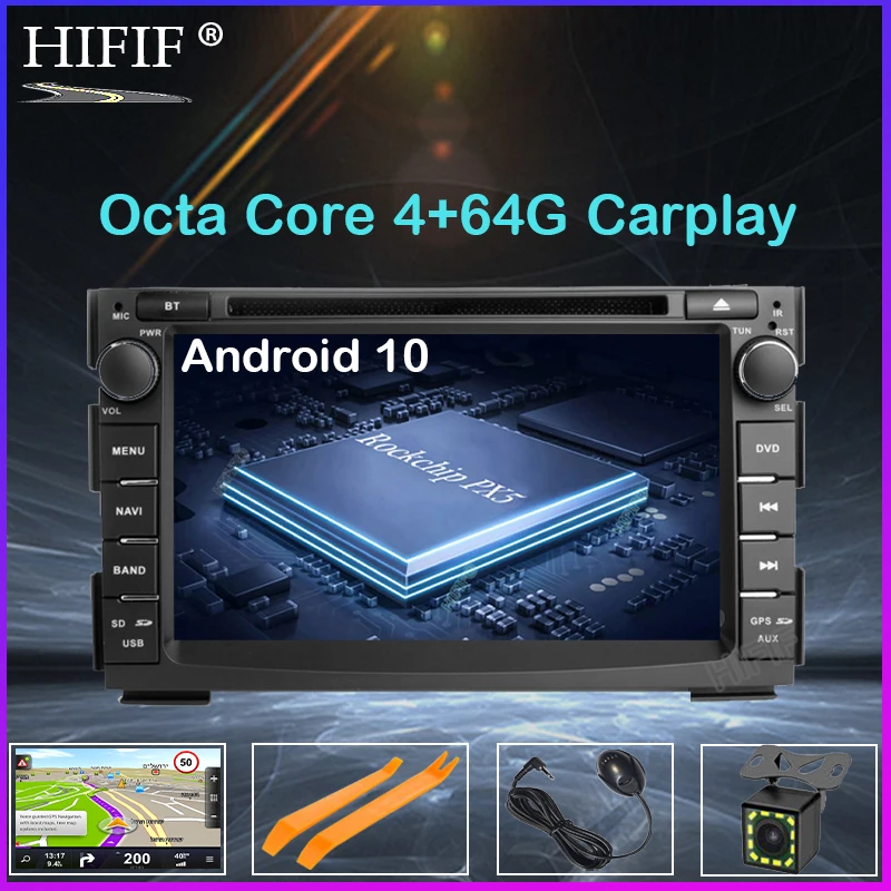 Автомобильный DVD плеер DSP IPS 7 дюймов 4 Гб ОЗУ Android 10 для Kia Ceed GPS стерео