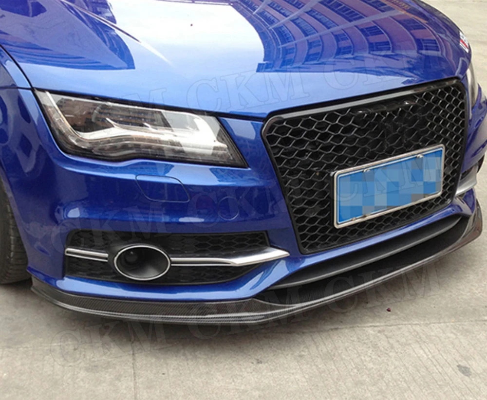 Передний бампер для губ передний спойлер для Audi A7 S7 Sline 2012 2013 углеродное волокно/FRP передний удлинитель подбородок Лопата