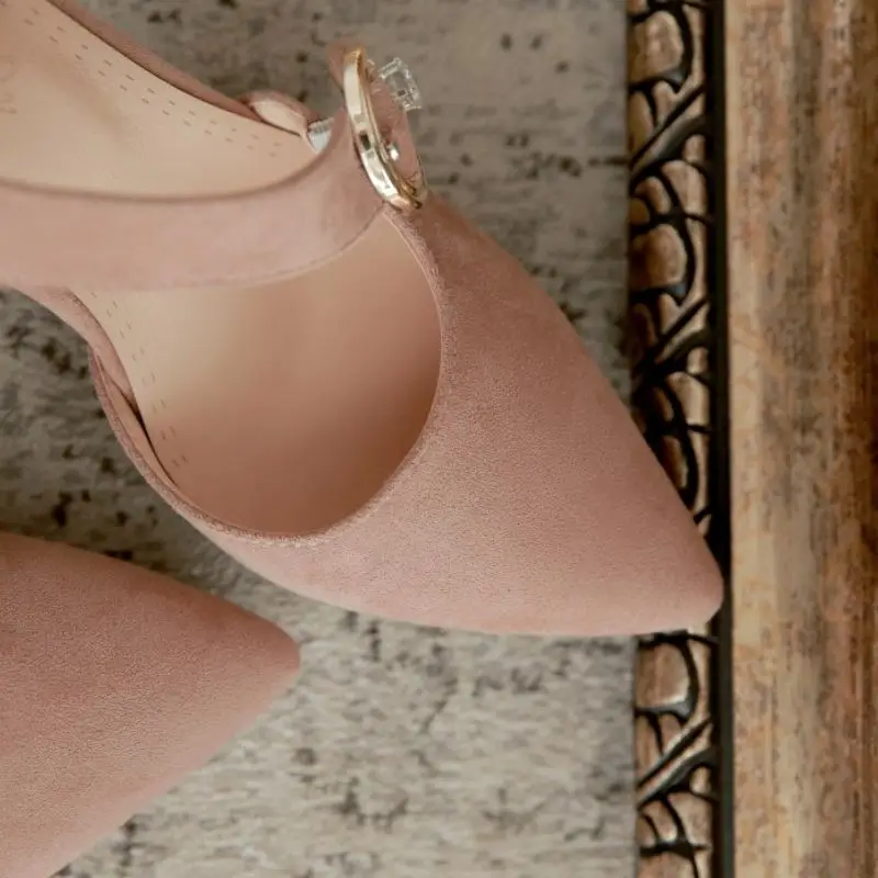 

High heels Women Fashion Rhinestone heels Big sizes 44-46 pumps women shoes Nude Black Party shoes mature ladies office shoes