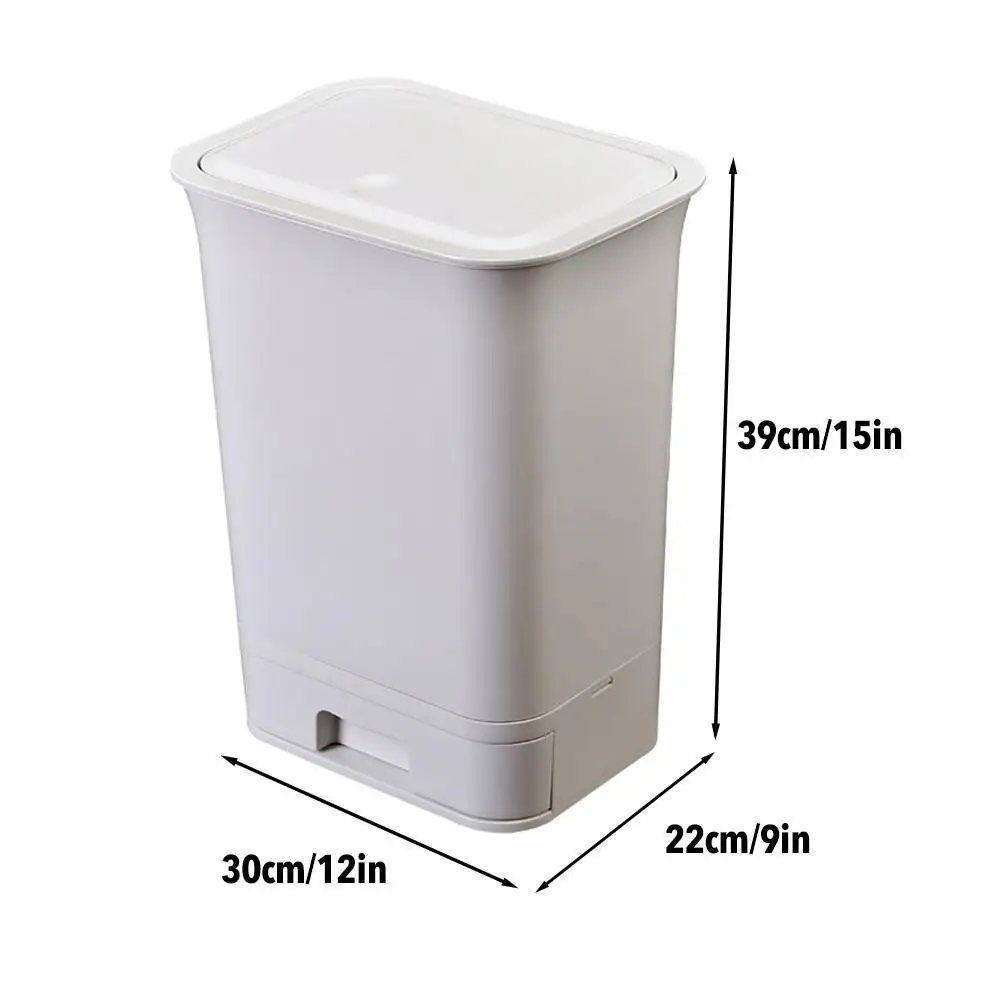 Trash Bin Nordic Dustbin Double Layer Dry Wet Sorting With Drawer For Kitchen Home Can Garbage Storage | Дом и сад