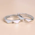 Модные простые регулируемые кольца Sun Moon кольца для мужчин и женщин в минималистичном стиле, ювелирные украшения для пар, дружбы, юбилея, подарки