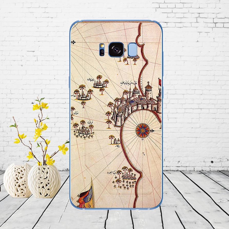 250DD Дорожная карта мира винтажный сотовый Мягкий силиконовый чехол для Samsung Galaxy S6