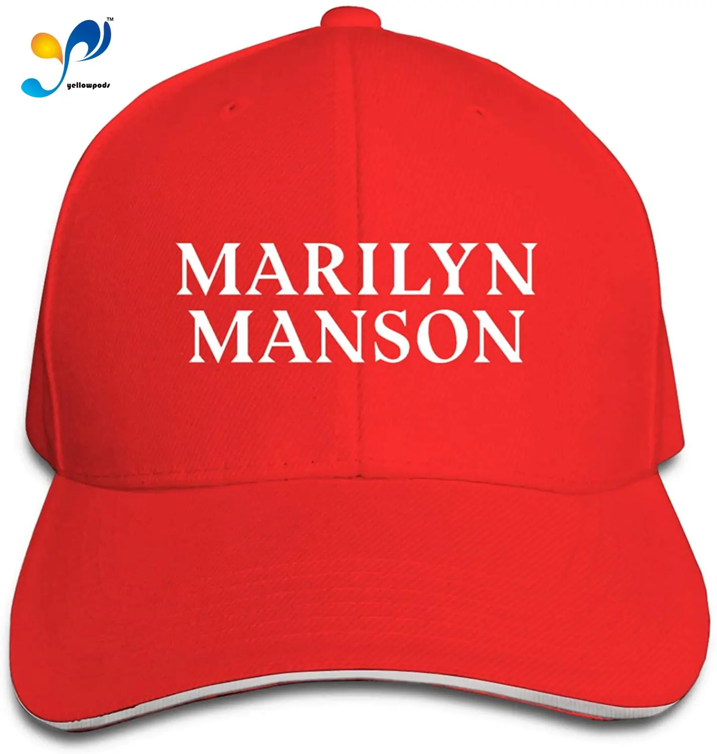 

Unisex Marilyn Manson Baseball Cap Adjustable Peaked Sandwich Cap Trucker Dad Hats