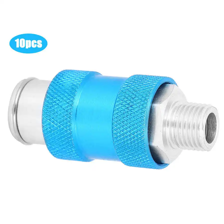 

Shut-off Valve 10PCs Hand-Push Valve Pneumatic Tool Mechanical Accessory Aluminum Corrosion-Resistant Manual Flush Valve