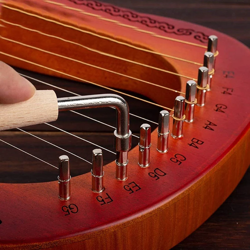 Lyre Harp 10 String Heptachord красное дерево Lye с Гравированными тонами тюнинг гаечный ключ