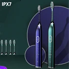 Зубная щетка ультразвуковая, водонепроницаемая, IPX7, 15 скоростей