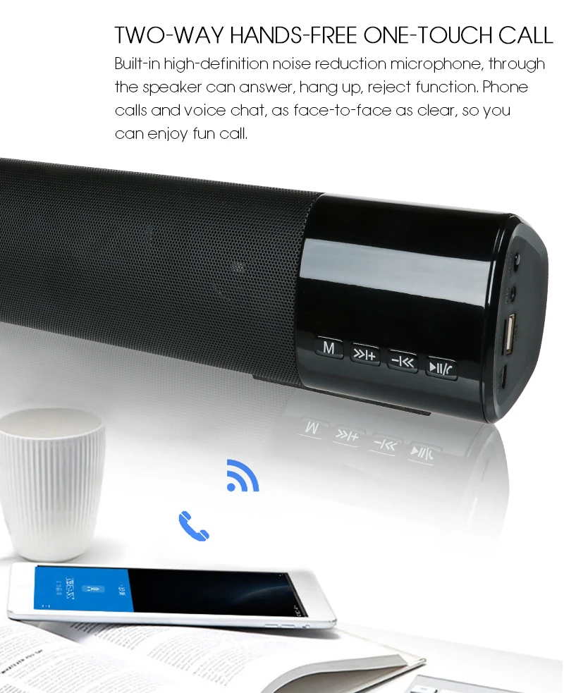Беспроводной Bluetooth динамик 20 Вт ПК ТВ звуковая панель fm радио портативный домашний кинотеатр Саундбар система плеер Boom Box Колонка для xiaomi