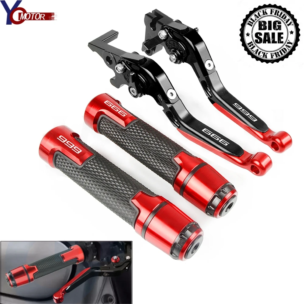 

For DUCATI 999 999S 999R 2003-2006 2005 2004 2003 Motorcycle CNC Brake Clutch Lever and Handle bar Grips Handbar end 999 S 999 R